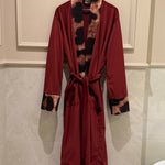 Bordo plišani mantil