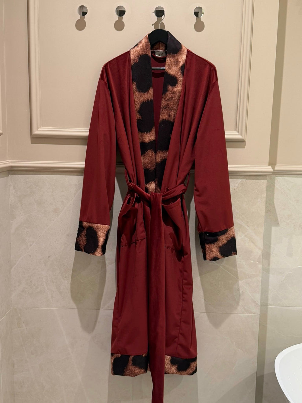 Burgundy velvet robe