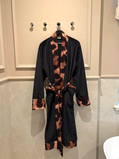 Black velvet robe