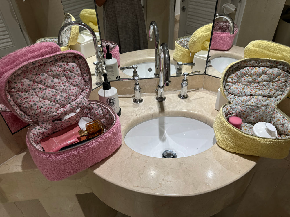 Big pink terry beauty case