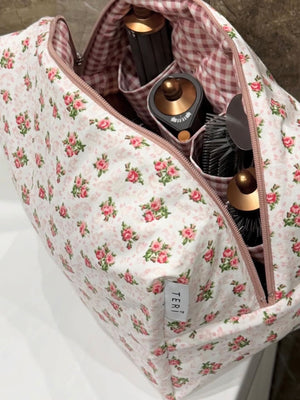 Jumbo floral vanity bag
