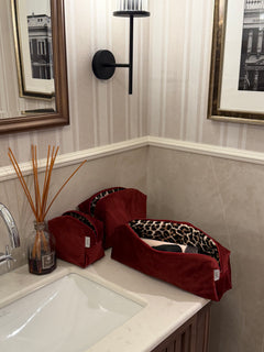 Burgundy velvet case for Dyson Airstrait