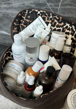 Big brown velvet beauty case