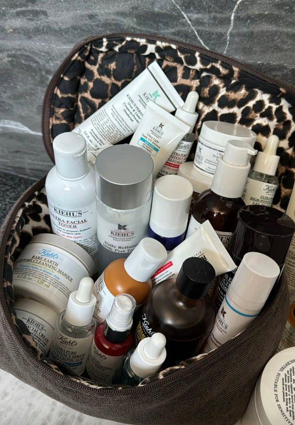 Big brown velvet beauty case