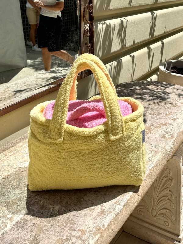 Yellow terry mini bag
