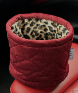 Burgundy velvet organizer