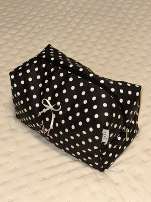Jumbo polka dot vanity bag
