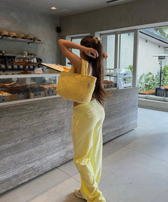 Yellow terry mini bag