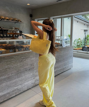 Yellow terry mini bag