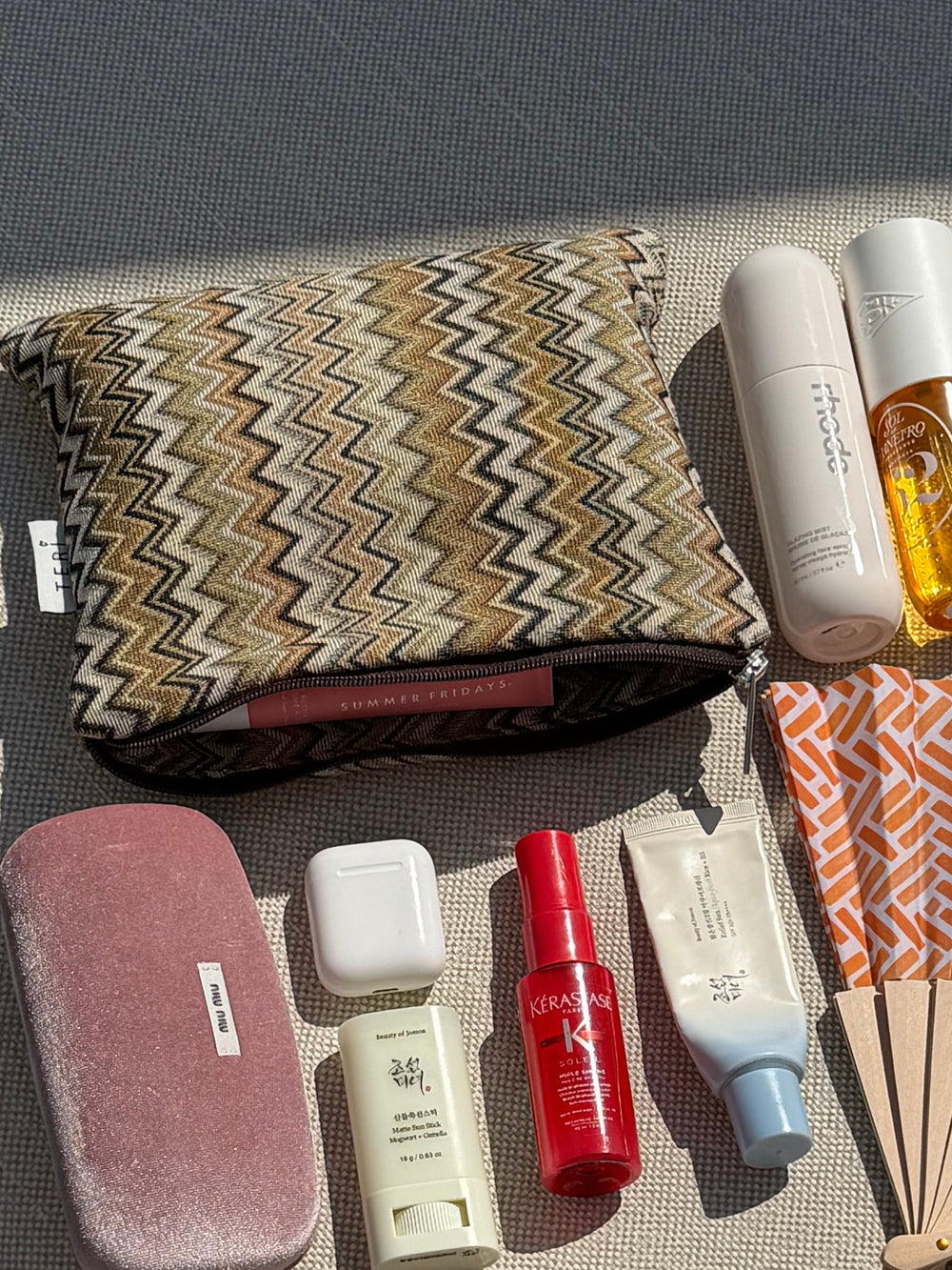 Brown taipei clutch