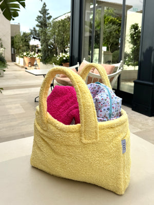Yellow terry mini bag