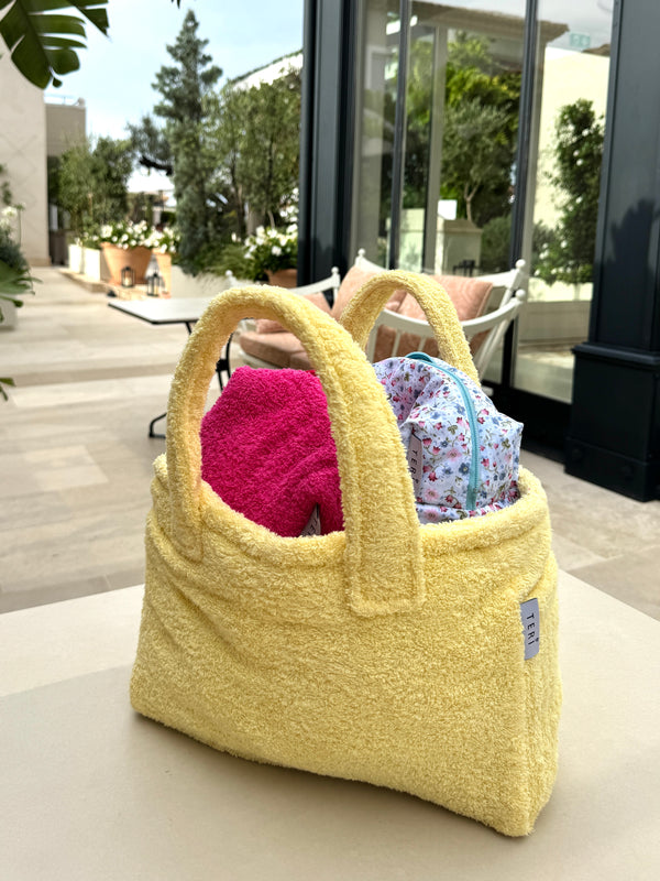 Yellow terry mini bag
