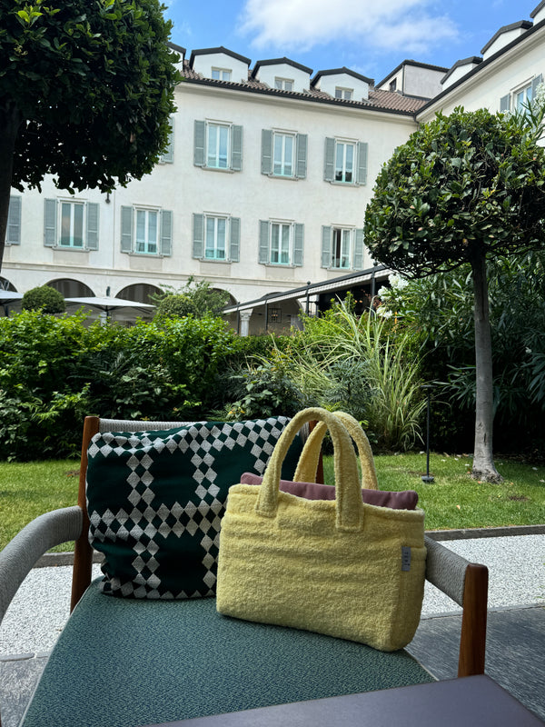 Yellow terry mini bag
