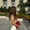 Bordo plišani clutch