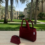 Bordo pliš MINI torba
