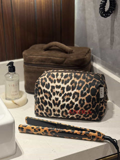 Leopard vanity bag