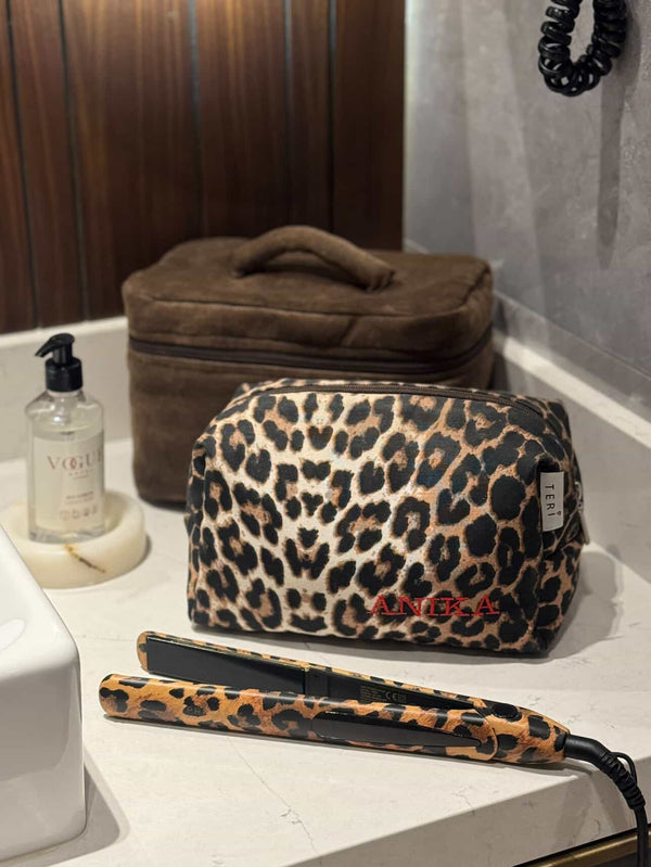 Leopard vanity bag
