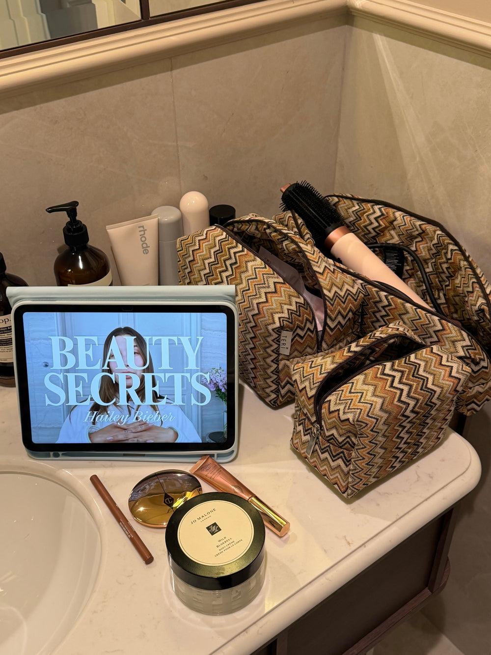 Brown taipei vanity bag