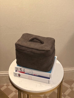 Big brown velvet beauty case