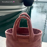 Roze pliš MINI torba