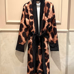 Leopard frotirni bademantil