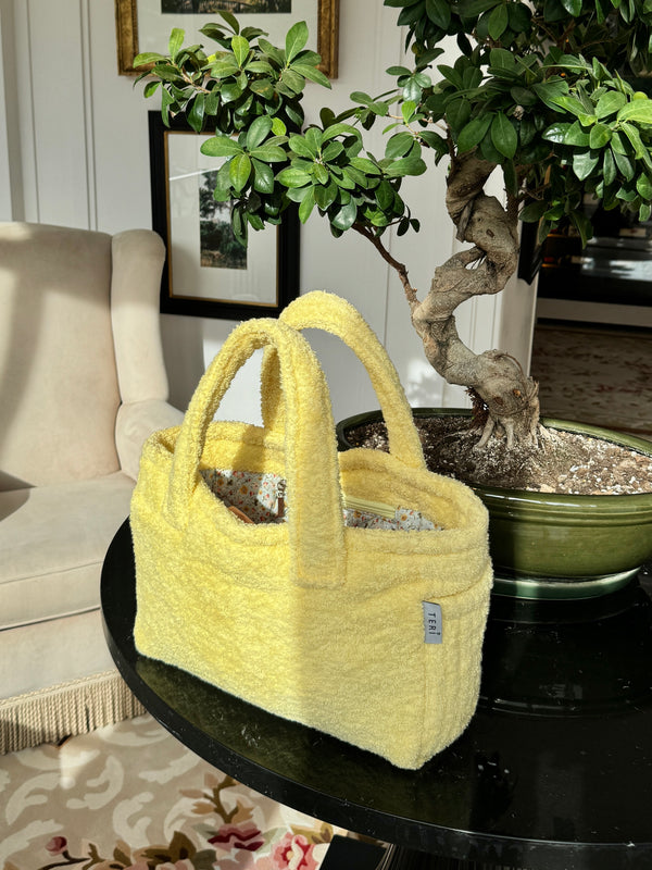 Yellow terry mini bag