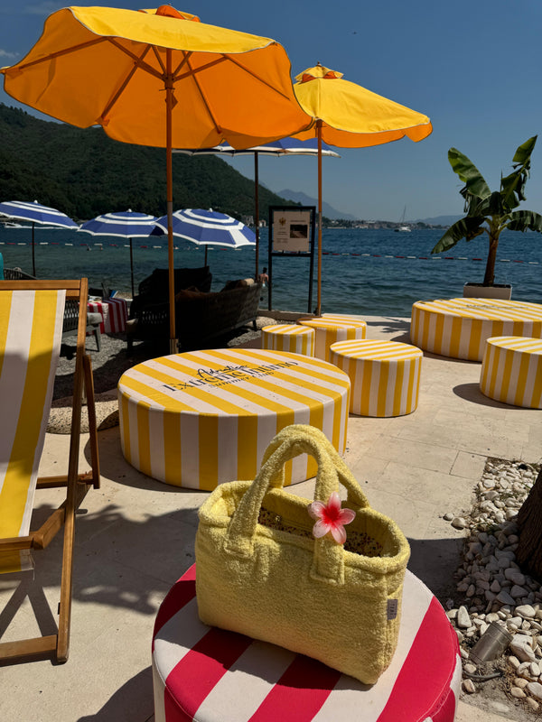 Yellow terry mini bag