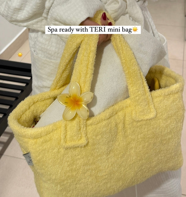 Yellow terry mini bag