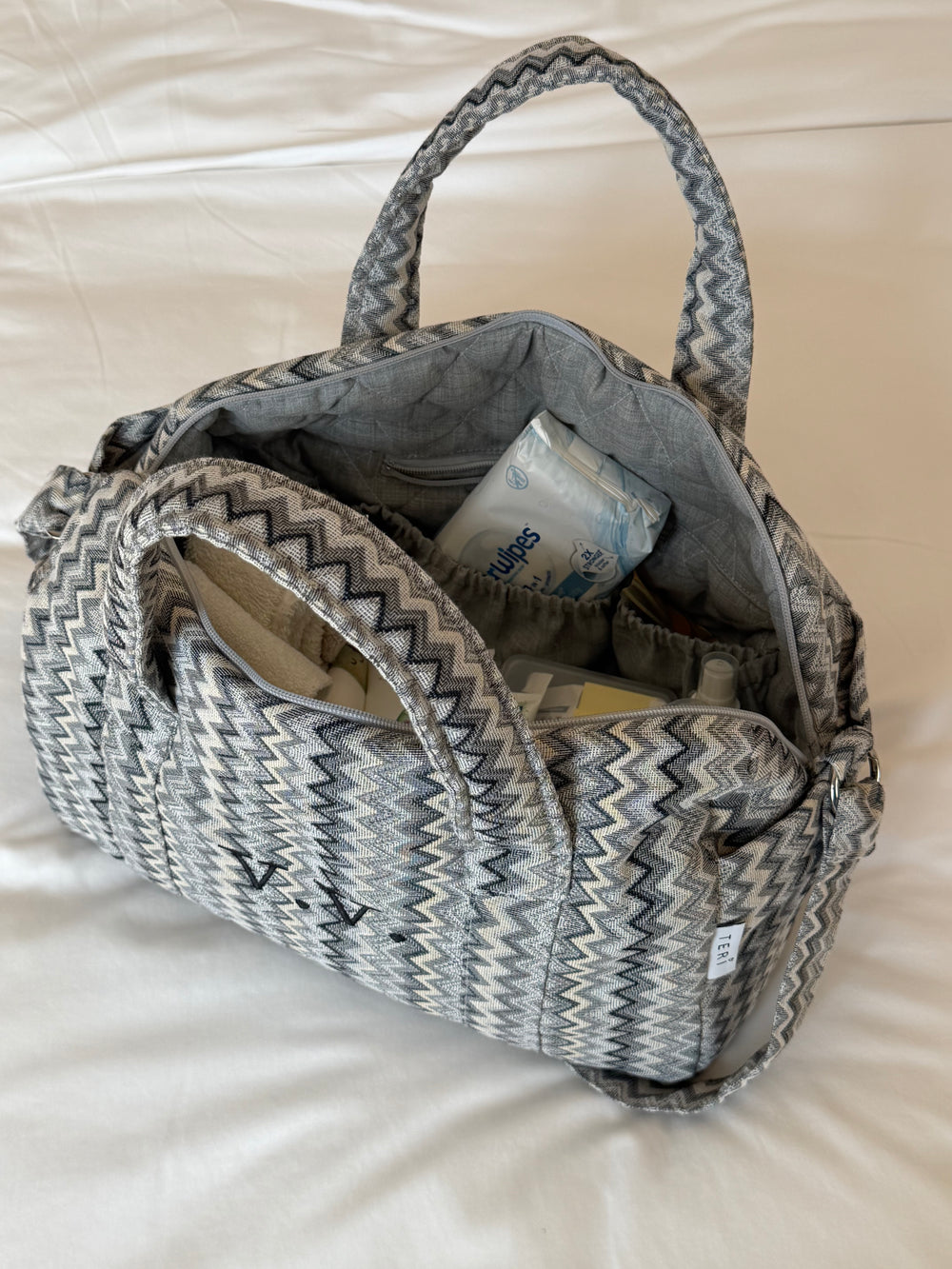 Gray taipei mom bag
