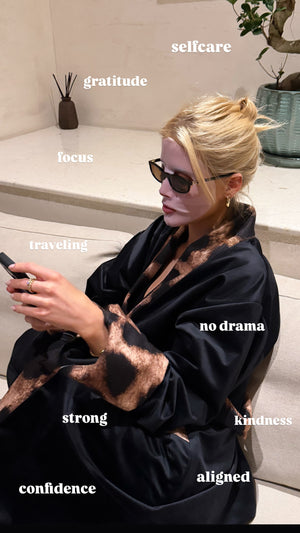 Black velvet robe