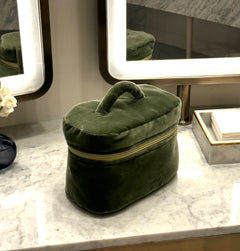 Mini sage green beauty case