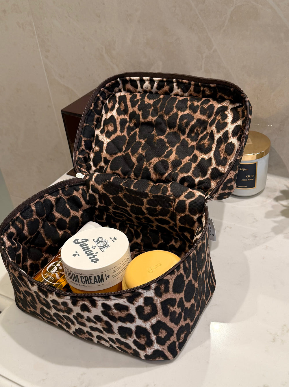 Big leopard beauty case