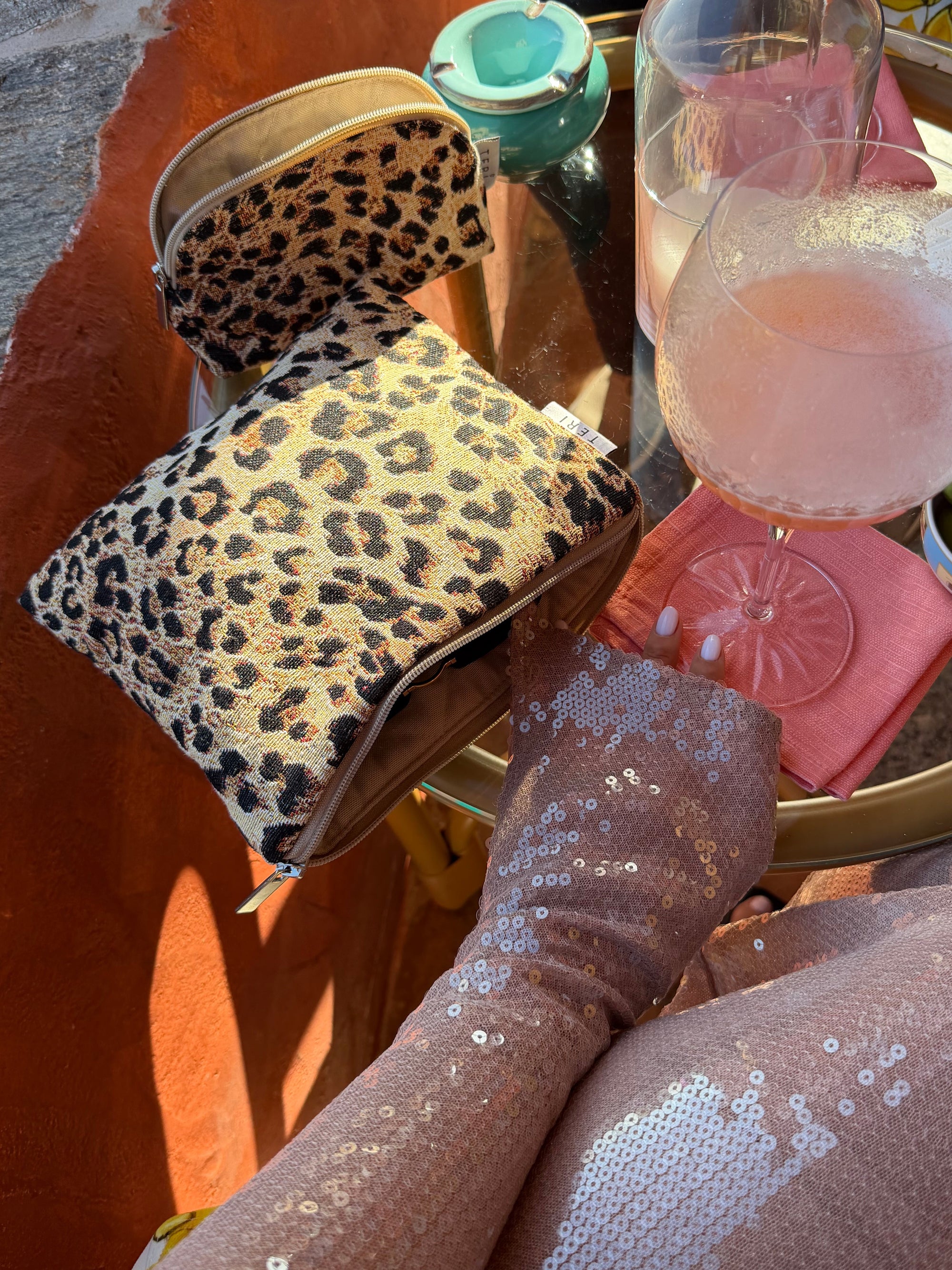 CC leopard clutch