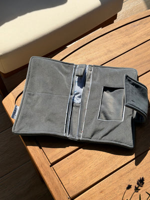 Dark gray velvet mom organizer
