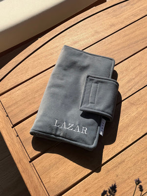 Dark gray velvet mom organizer
