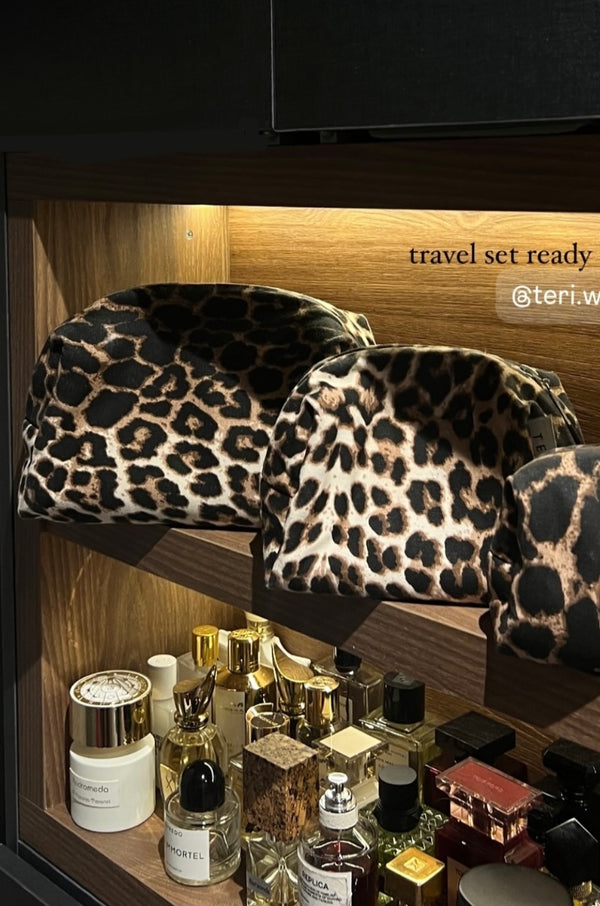 Leopard vanity bag