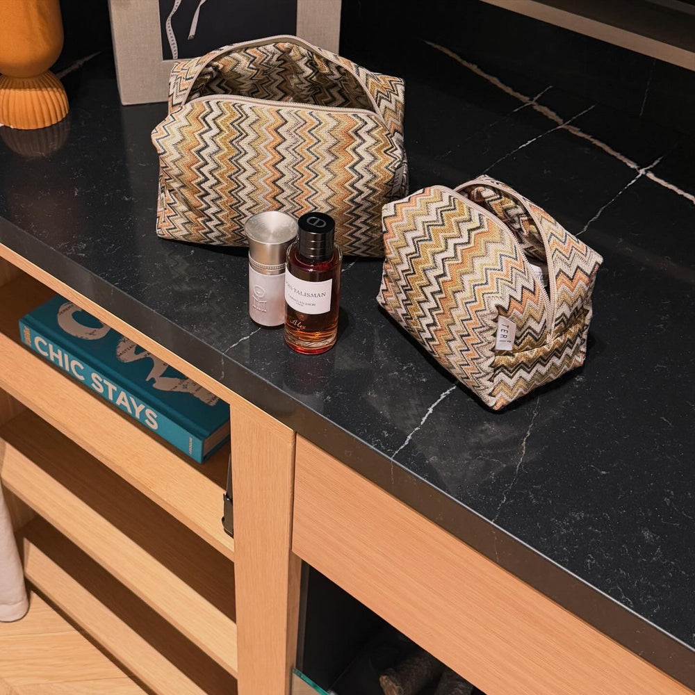 Brown taipei vanity bag