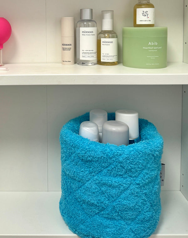 Blue terry organizer