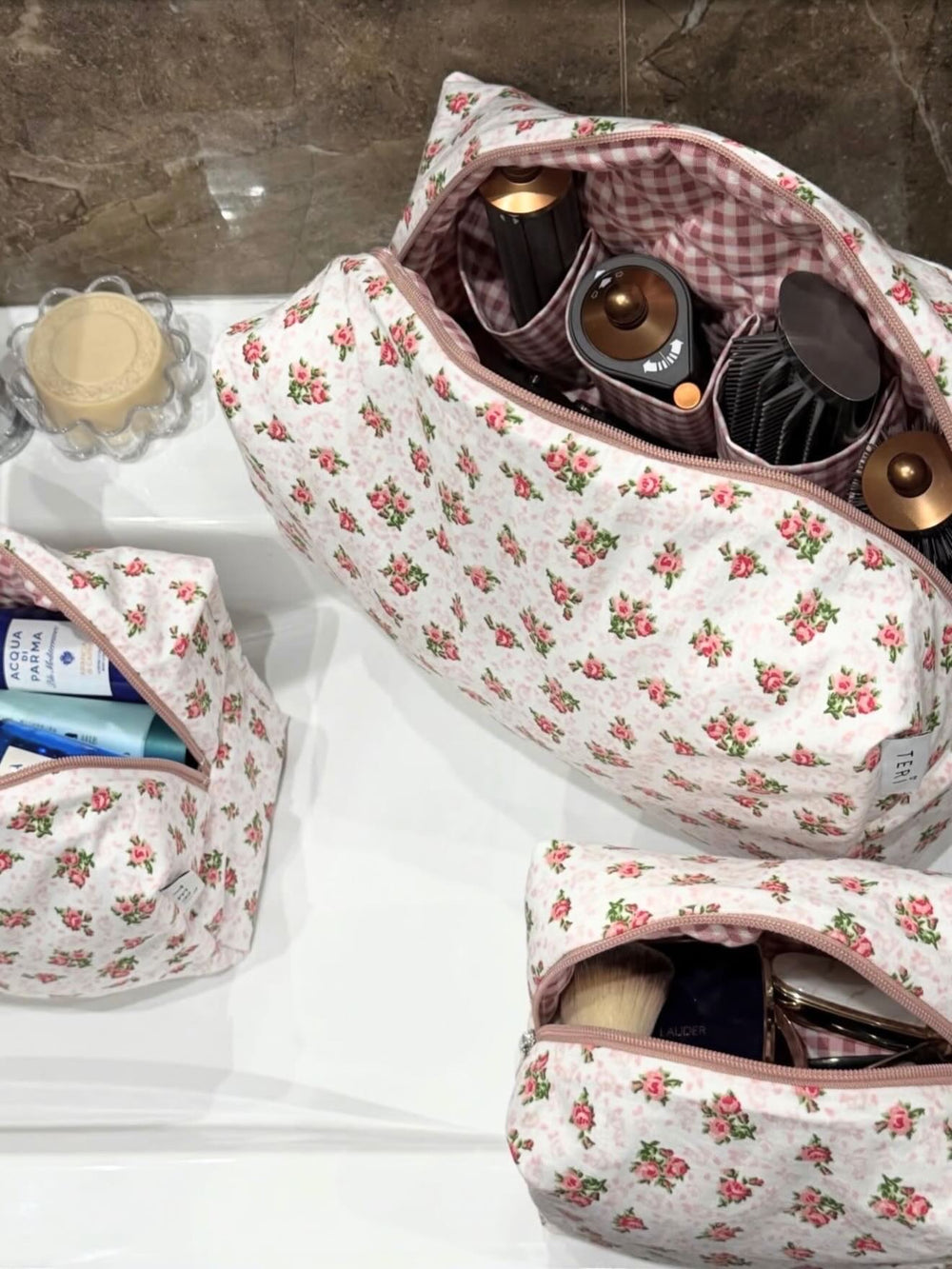 Jumbo floral vanity bag