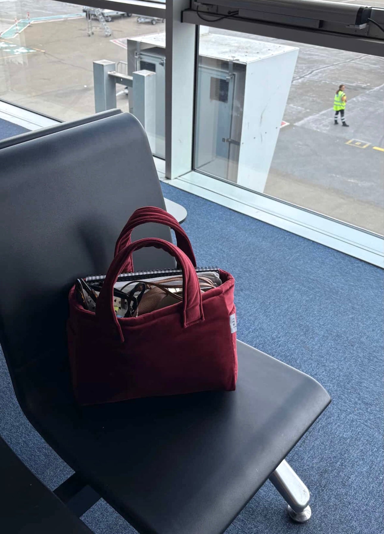 Bordo pliš MINI torba