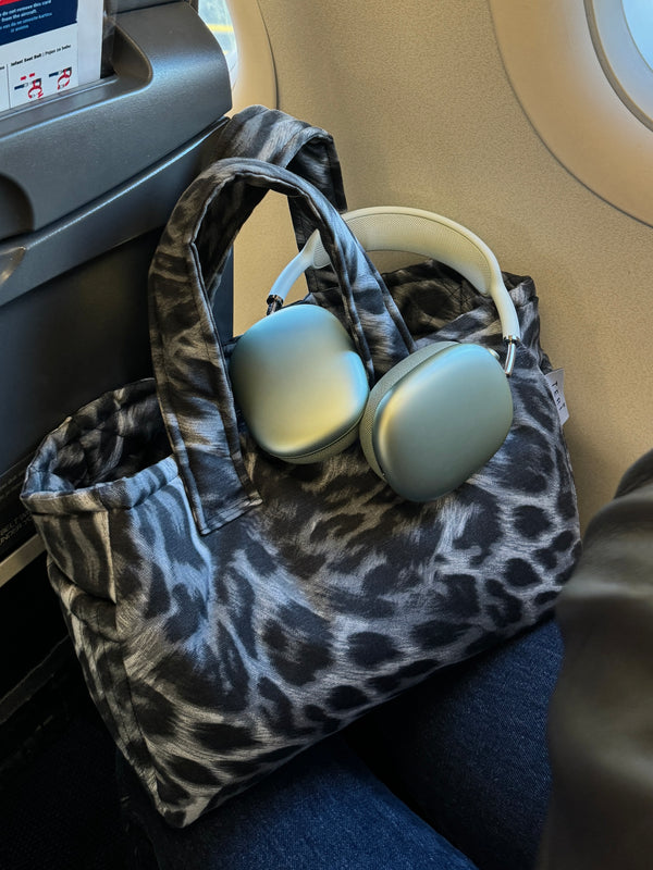 Gray leopard mini bag