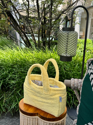 Yellow terry mini bag