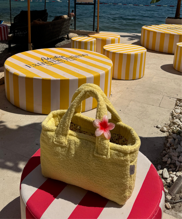 Yellow terry mini bag