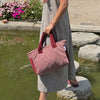 Roze/bordo pliš MINI torba