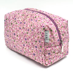 Violet floral vanity bag