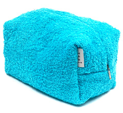 Blue terry vanity bag