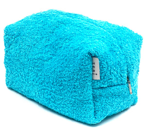 Blue terry vanity bag