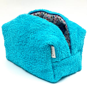 Blue terry vanity bag