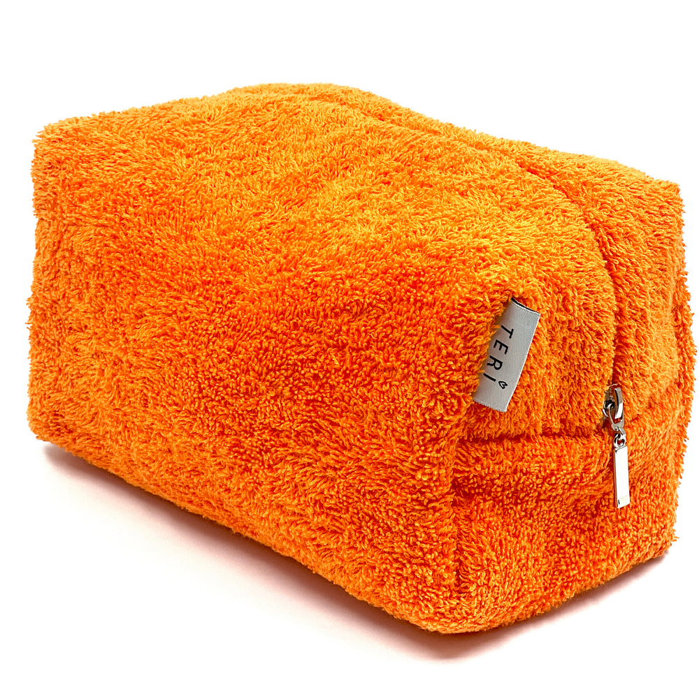 Orange terry vanity bag