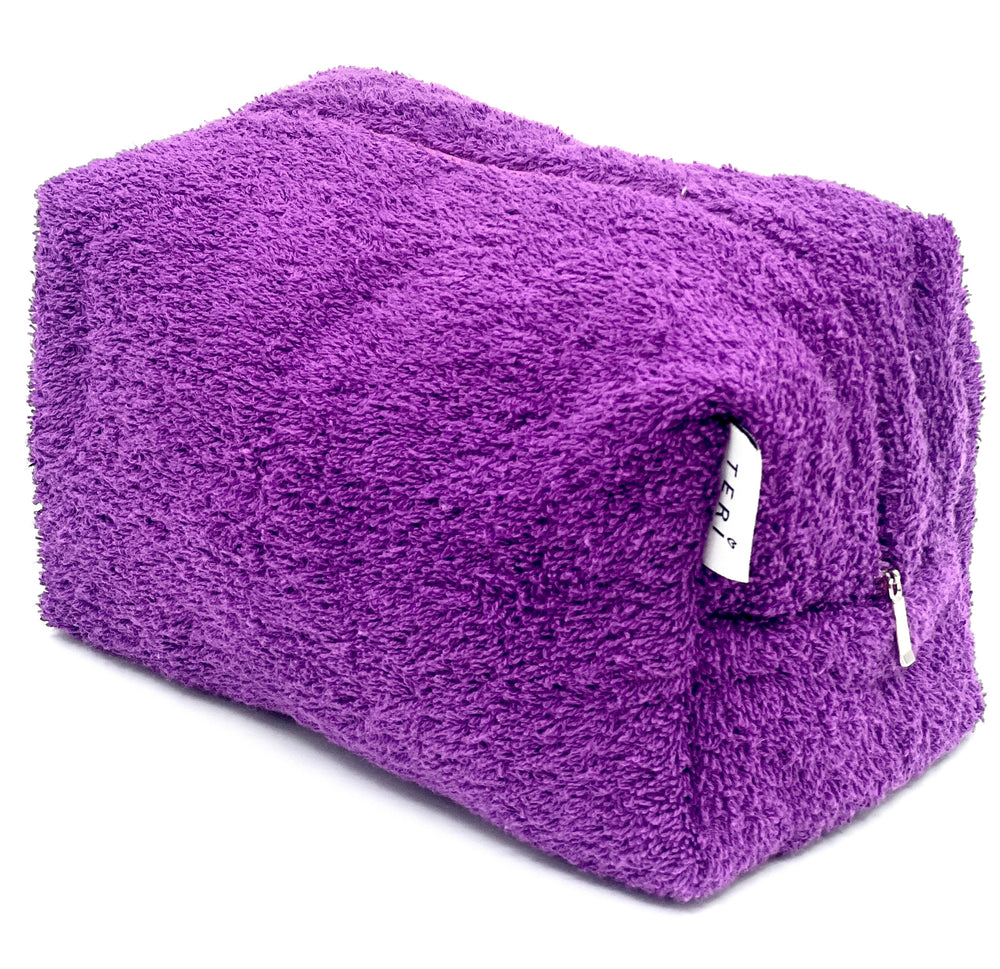 Purple terry vanity bag